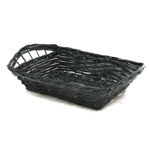 Sort rekt. Fletkurv - 32x25 cm. Design selv. 