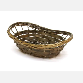 Brun oval Fletkurv - 39x25 cm. Design selv. 