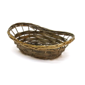 Brun oval Fletkurv - 39x25 cm. Design selv. 