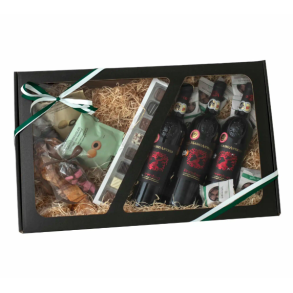 Stor gaveske med rude matsort, 55X35X12 cm. Tom, Design selv.