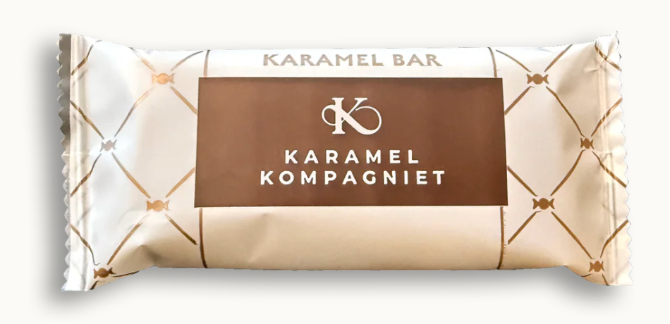 Karamel kompagniet - Karamel bar - Rabarber i lys chokolade - Limited edition