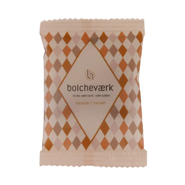 Flowpack Bolchev�rk, Sukkerfri - Fl�dekaramel, Havsalt, 12 g