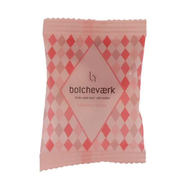 Flowpack Bolchev�rk, Sukkerfri - Rabarber, Vanilje, 12 g