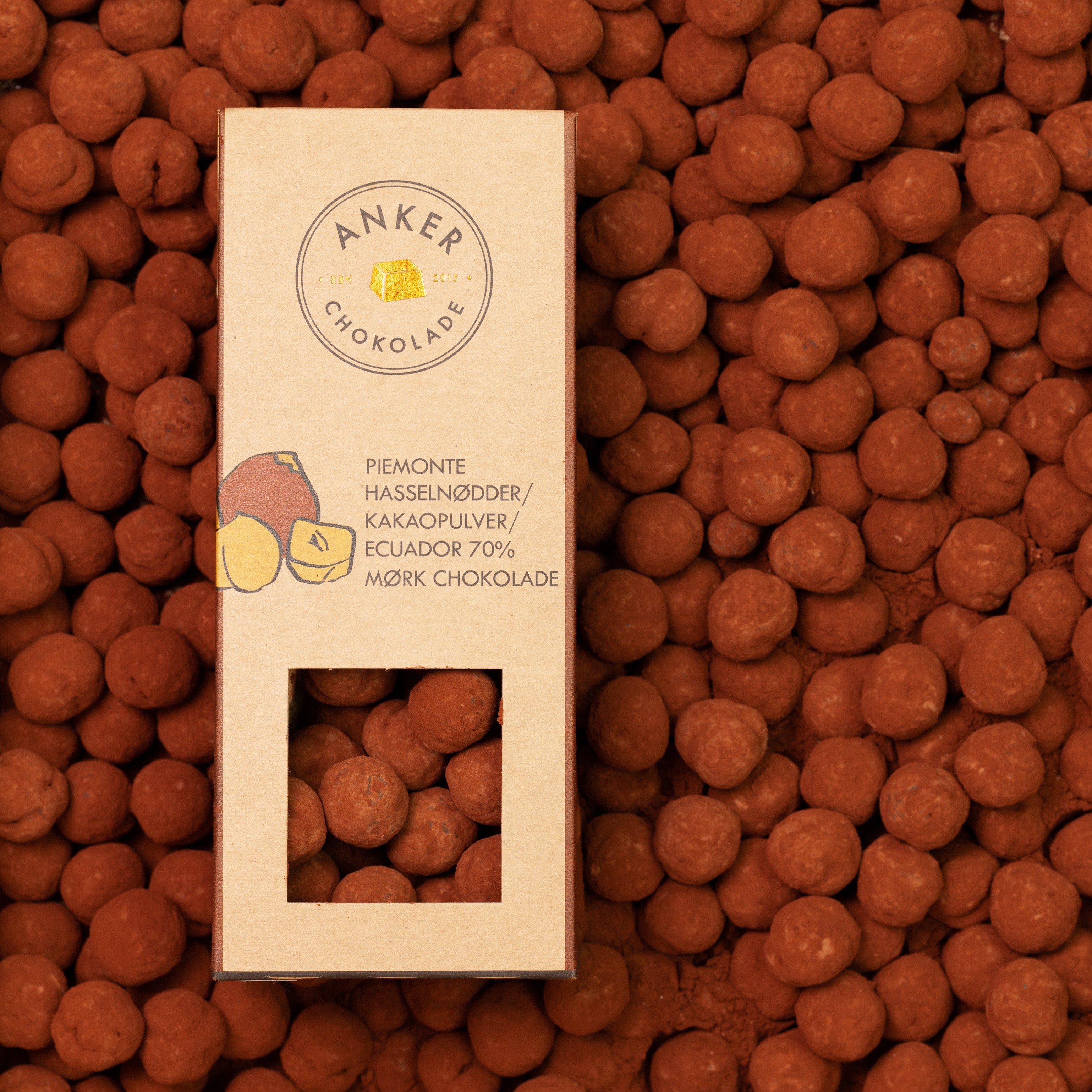Piemonte hasselnøder / kakaopulver / Ecuador 70% mørk chokolade